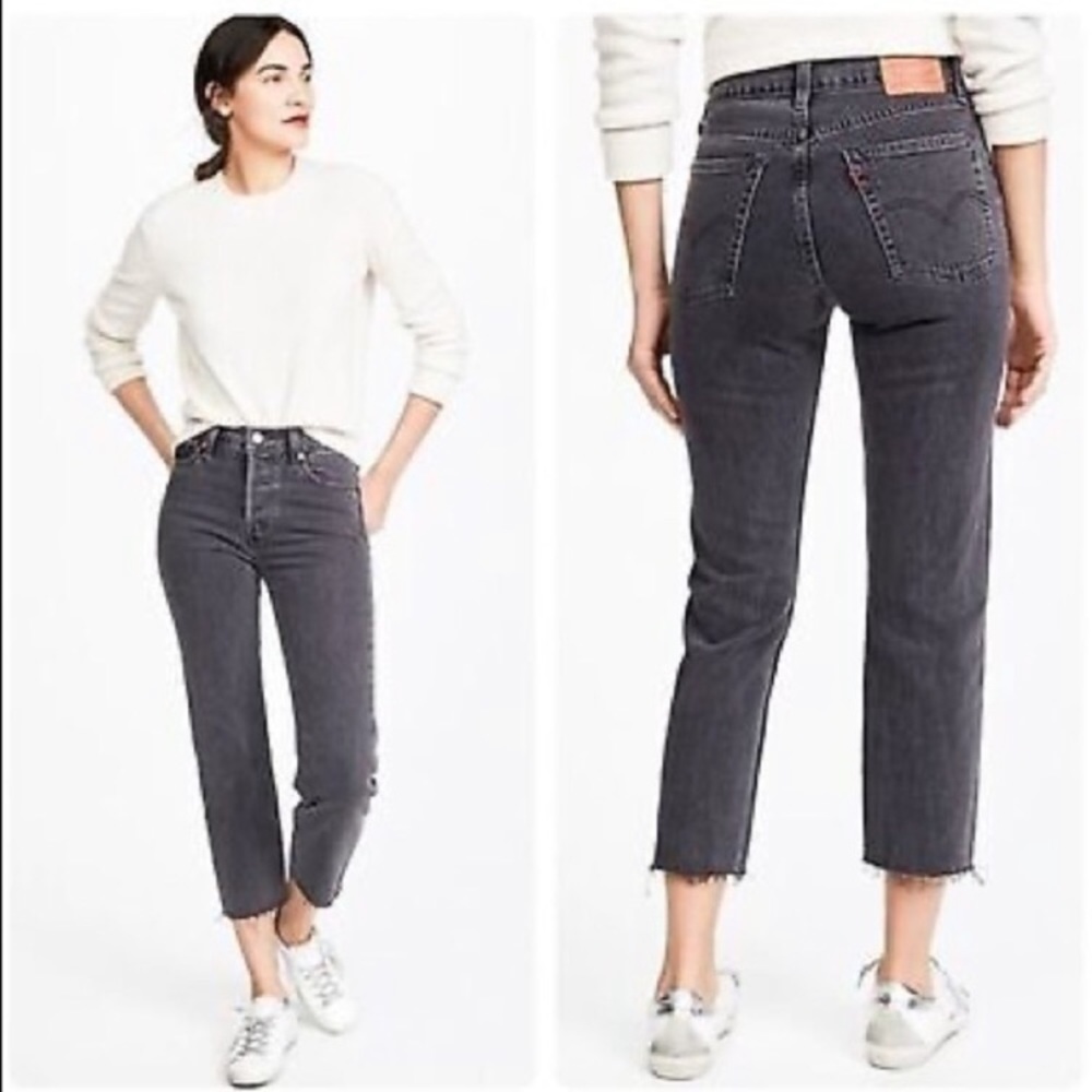 Levi’s Wedgie Straight Leg Black Jeans 27 Ankle